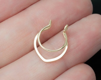 Anneau de septum faux V, aucun piercing nécessaire, bijoux de septum à clip chevron, boucle d'oreille septum