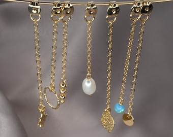 Earring Chain, Stud Earrings Backs Dangle, Chain Tassel Add on Ear Jacket, Gold Chain Charm