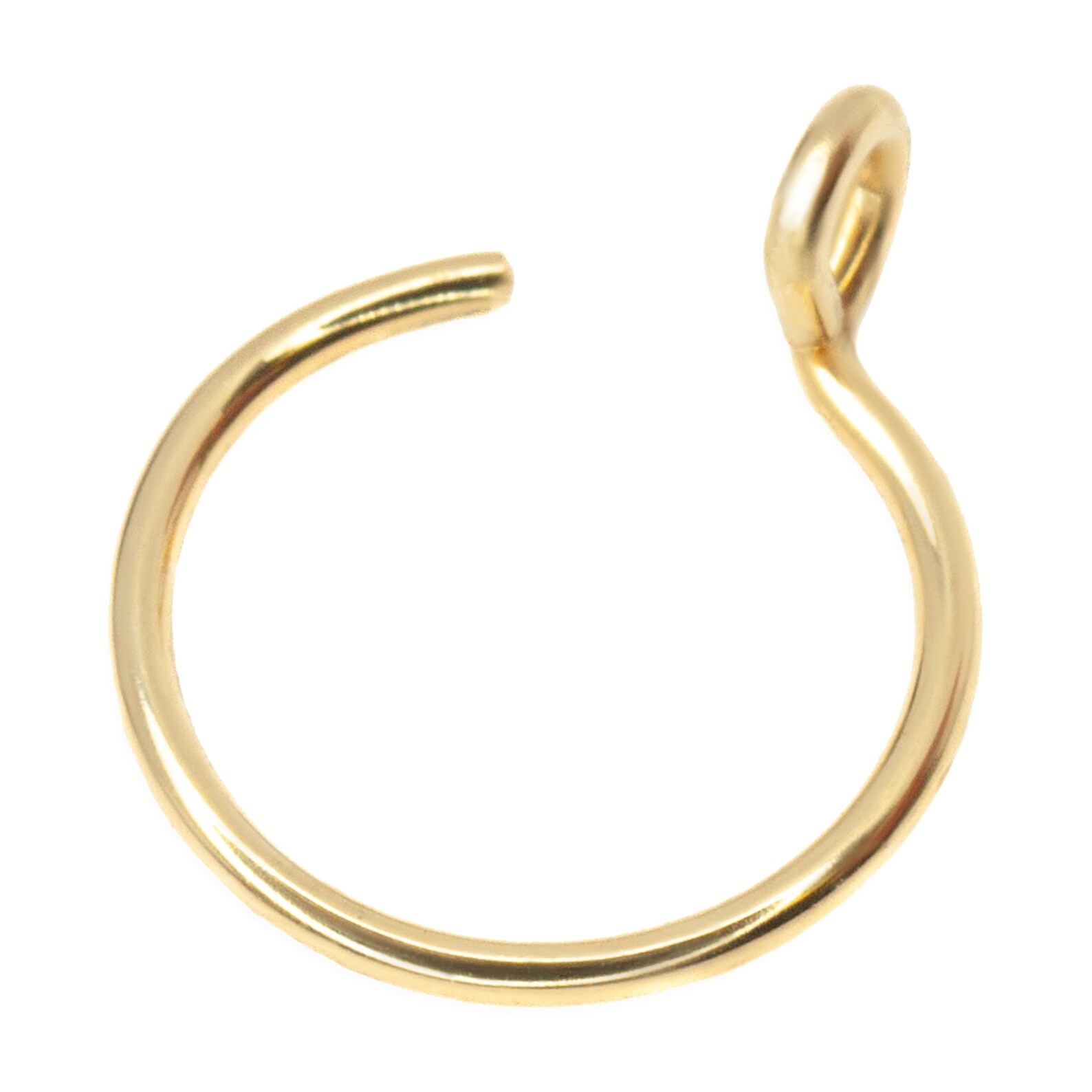 Gold Faux Nose Ring No Piercing Needed 10 to 6mm Fake Nose Etsy