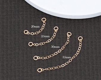 14K Solid Gold Filled Chain Earring Attachment Chain Connector Piercing Dangle Chain Charm Accessory Fringe Earrings