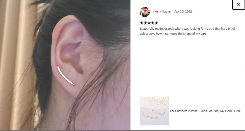 Conjunto de pendientes minimalistas, manguito de oreja sin perforación, oruga de oreja de oro o plata imagen 8