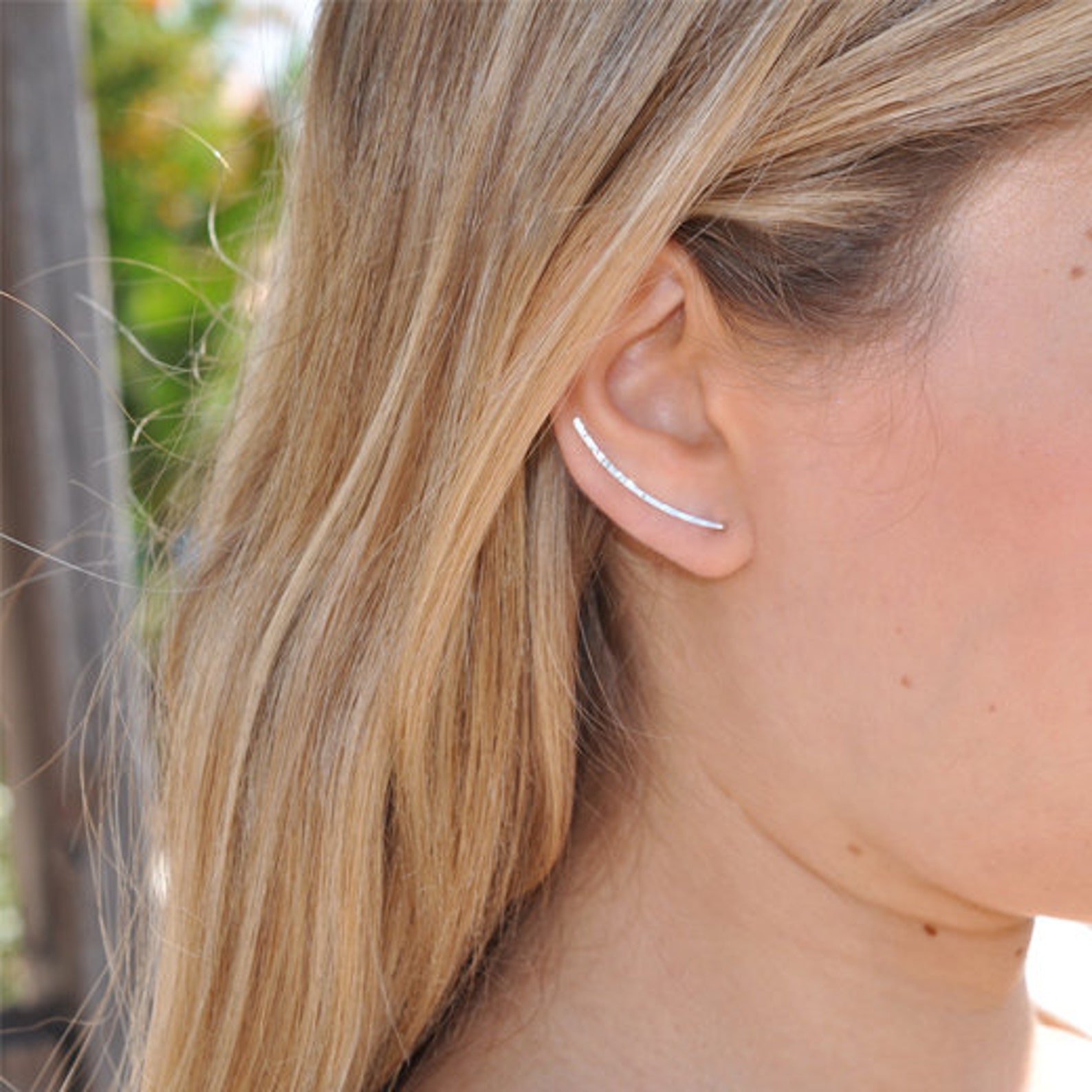 Ear Climbers Earrings X2 Ear Climber Gold Ear Pins Climber Etsy