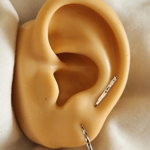U Shape Earrings, Long Bar Earrings, Ear Climber, Ear Cuffs, Arc Earrings image 6
