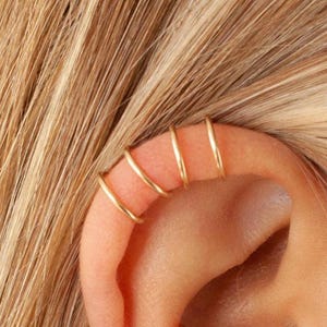 Minimalistische Ohrmanschette Kein Piercing Ohrring Stapel Set