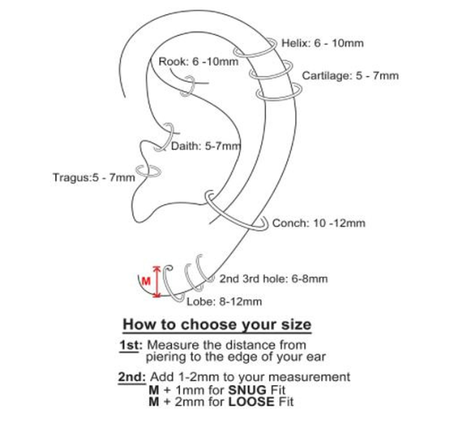 24 22 20 Gauge Nose Ring/sterling Silver Nose Ring/cartilage Etsy