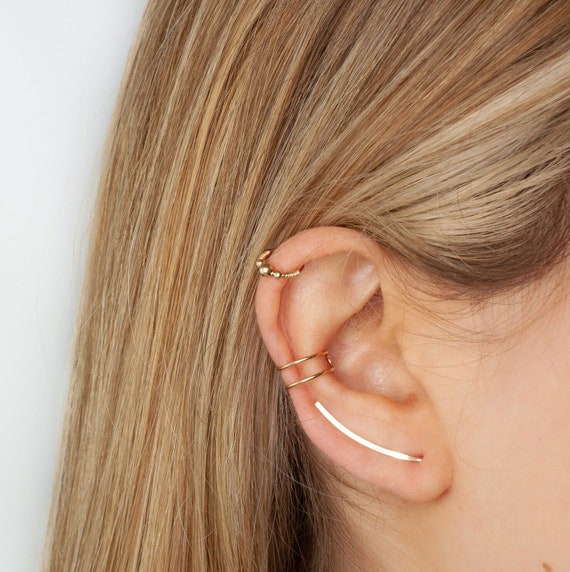 DOUBLE CHAIN STUD EARRINGS - The Littl A$84.99 A$104.99 14k Rose Gold 14k  Yellow Gold 30off