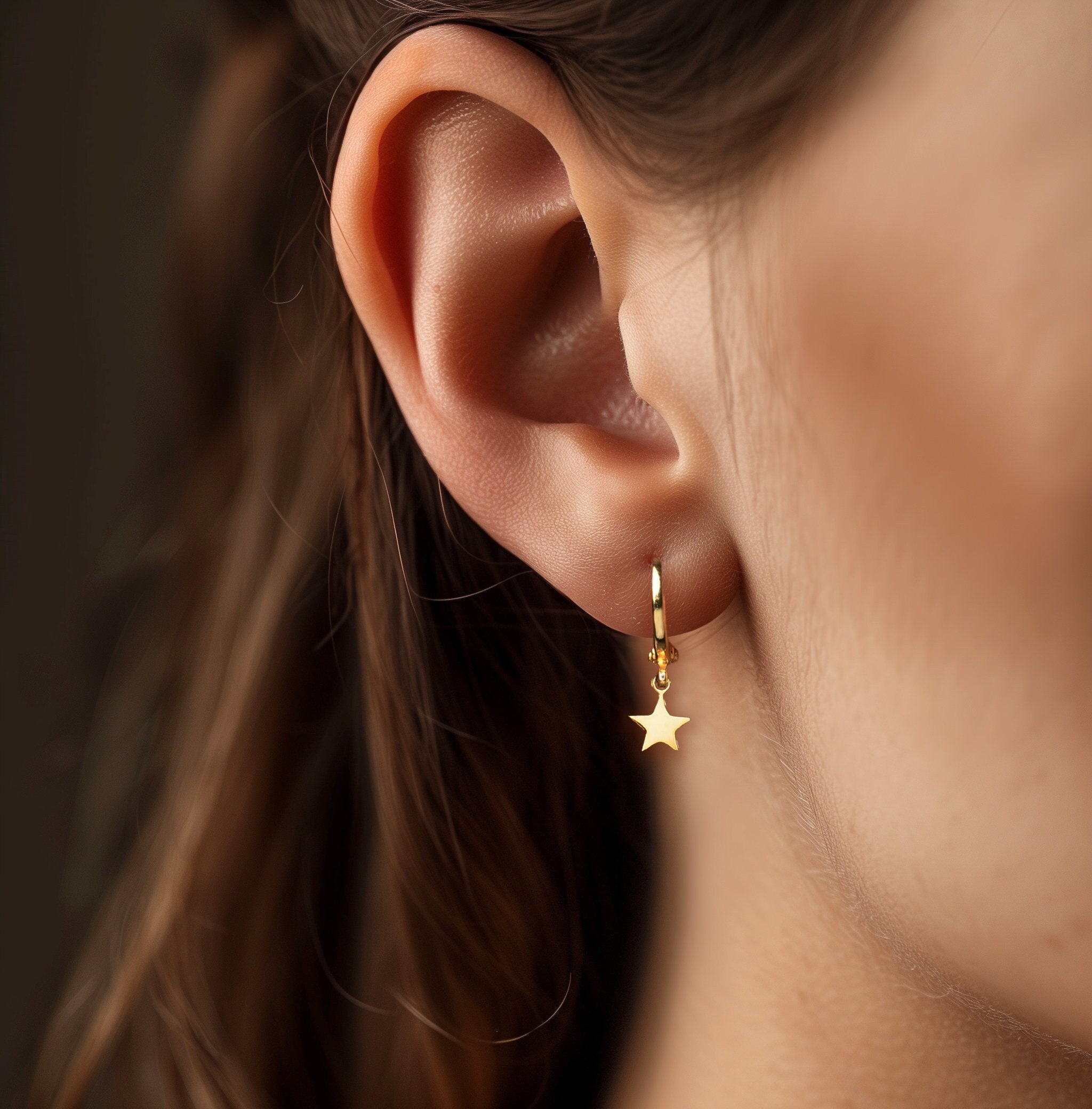 ピアス Two-way Star Hoop Earrings #7104 Amazon.com: Star Hoop Earrings for Women Men Stainless Steel
