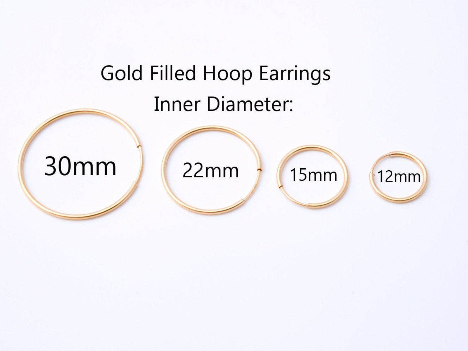 Thin Gold Hoops High Quality Gold Hoops 14k Gold Filled Etsy
