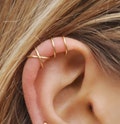 Set of 2 Ear Cuffs or Single Ear Cuff,No Piercing Needed,Double,Criss Cross,Fake Piercing,Cartilage Ear Cuff,Upper Ear Wrap Earrings,Earcuff product logo
