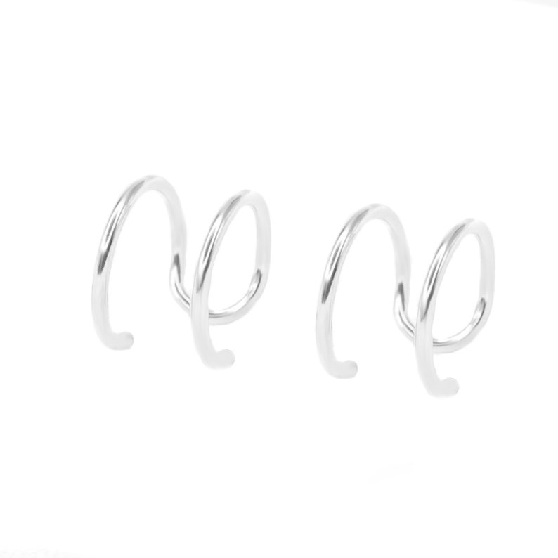 Fake Conch Cuff, Ear Cuff, Cartilage Cuff, Fake Piercing, Minimalist Ear Cuff, Gold Filled Earrings, Silver Earrings, No Piercing, earcuff image 7