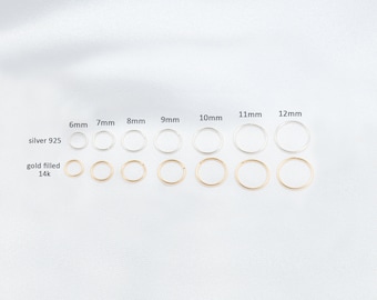 NOSE RING Piercing, Nose Hoop 20g 22g 24g, Tiny Nose Ring, Gold Nose Ring Hoop