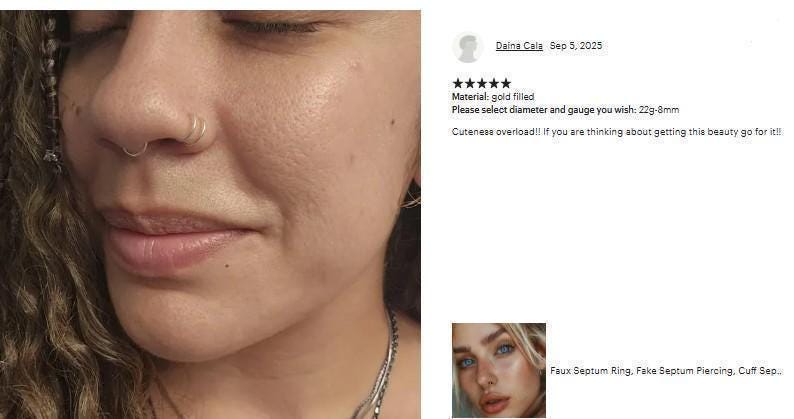 NOLACE Lot De 3 Faux Piercings Nez Anneaux à Clip - Septum, Lèvre, Smiley, Sans Perçage, Acier Inox 316L Pour Homme Et Femme