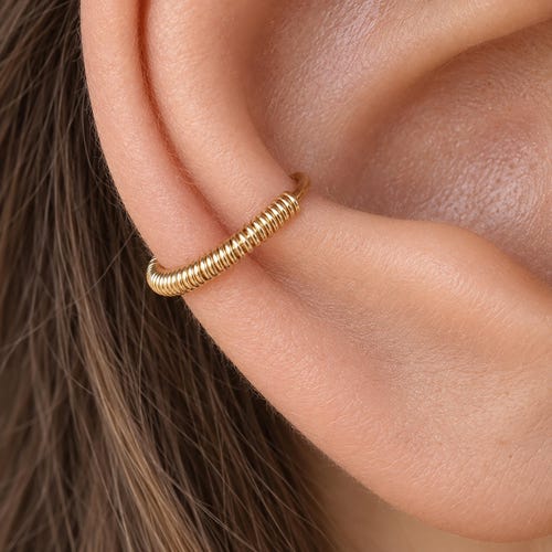 Conch piercing, orbitale ring, 20-18 g middenoorring, eenvoudig, kralen, gedraaid, minimalistisch