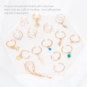 Lot de 3 Contour d'oreille, contour d'oreille, double contour d'oreille, boucles d'oreilles de 30 mm, contour d'oreille entrecroisé, boucles d'oreilles pour grimpeur, protège-oreilles image 9