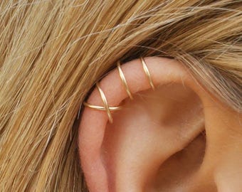 Ear Cuffs for Pierced Look No Piercing Needed, Real Thing Illusion, Fake Cartilage Earring, Cuff Earrings