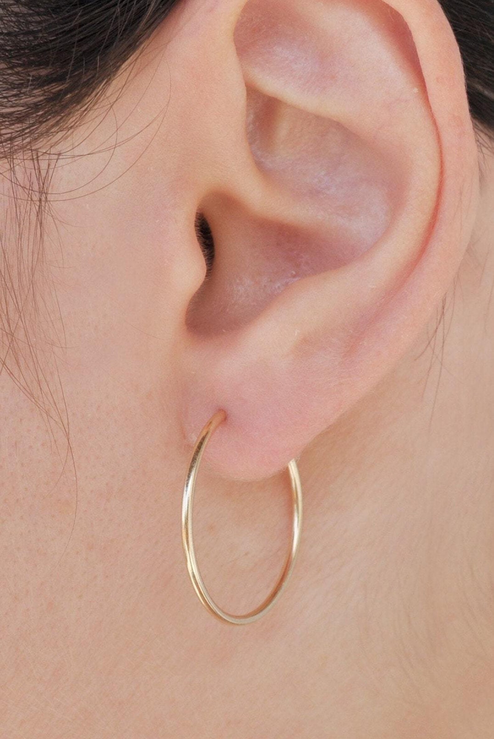 Endless Hoop Earring High Quality Gold Hoops 30 12mm Hoop Etsy