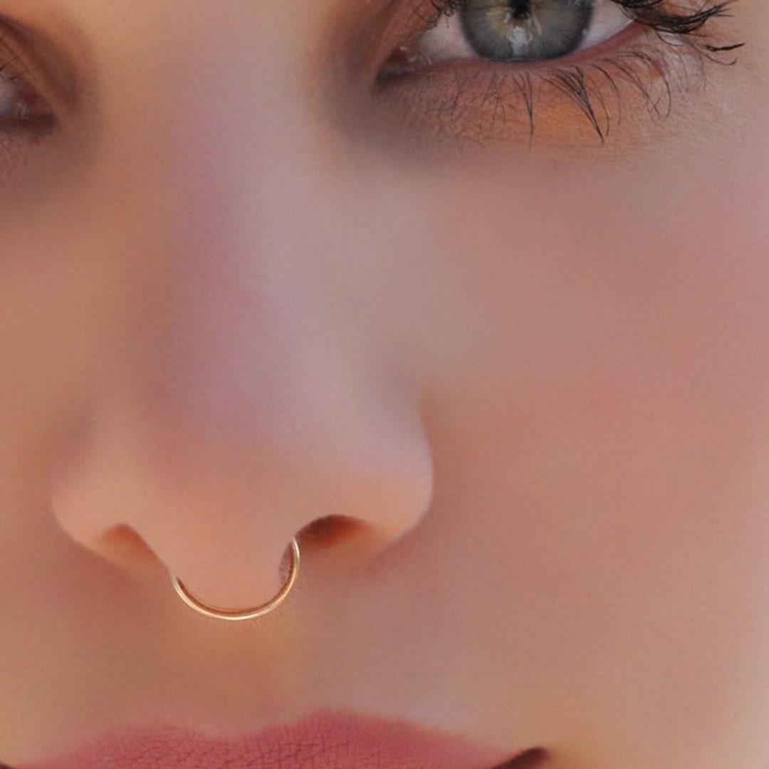 koolhydraat de jouwe referentie Septum Piercing Ring Nose Hoop Ring Stud 20-22-24 Gauge - Etsy