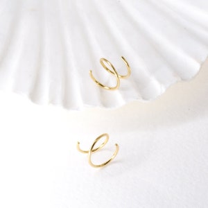 Double Hoop Nose Ring Spiral Earring, Nose Piercing Second Hole Imitation
