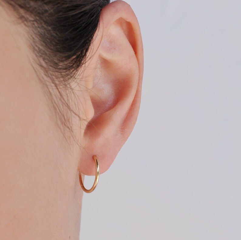 Thin Gold Hoops High Quality Gold Hoops 14k Gold Filled Etsy