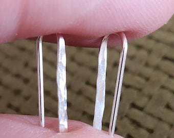 Silver Bar Earrings, Ear Climber, Ear Cuffs, Arch Earrings
