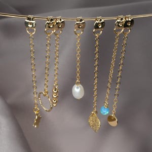 Earring Chain, Stud Earrings Backs Dangle, Chain Tassel Add on Ear Jacket, Gold Chain Charm