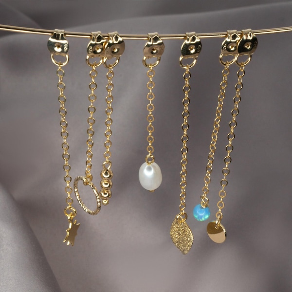 Earring Chain, Stud Earrings Backs Dangle, Chain Tassel Add on Ear Jacket, Gold Chain Charm