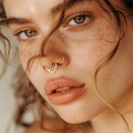 Fake Septum Ring no Piercing Septum Earring, Double Hoop Fake Septum product logo
