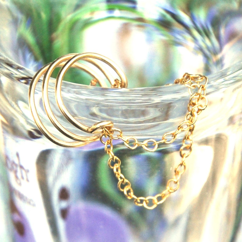Earrings Cuffs With Chain No Piercing Ear Cuff Chain Ear Etsy