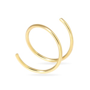NOSE RING Spiral Piercing, Nose Hoop 20g, Spiral Earring, Spiral Hoops, Double Piercing Look