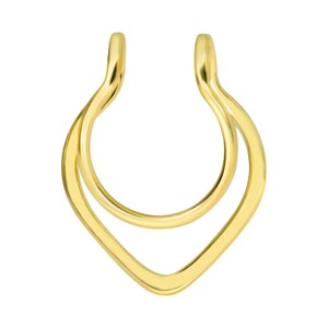 Fake Septum Ring no Piercing Septum Earring, Double Hoop Fake Septum image 7