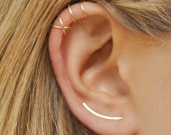 Ensemble de 3 boucles d'oreilles, boucles d'oreilles pour grimpeur d'oreilles pour cartilage de l'oreille supérieure