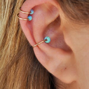 Opal Conch Ear Cuff: 14K Gold Filled Clip On Earring