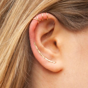 Lot de 3 Contour d'oreille, contour d'oreille, double contour d'oreille, boucles d'oreilles de 30 mm, contour d'oreille entrecroisé, boucles d'oreilles pour grimpeur, protège-oreilles image 1