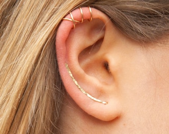 Set di 3 - Ear Climber, Ear Cuff, Double Ear Cuff, Ear Climber 30mm, Criss Cross Ear Cuff, Orecchini Climber, Ear Crawler