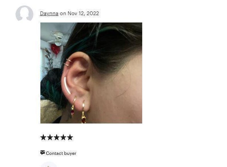 gold ear climber with hammered texture, handcrafted ear crawler earrings, minimalist jewelry image 20