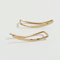gold ear climber with hammered texture, handcrafted ear crawler earrings, minimalist jewelry