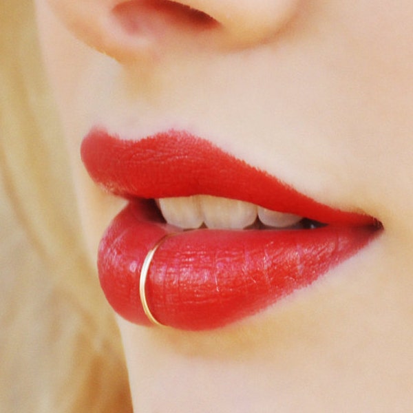 Fake Lip Ring Etsy