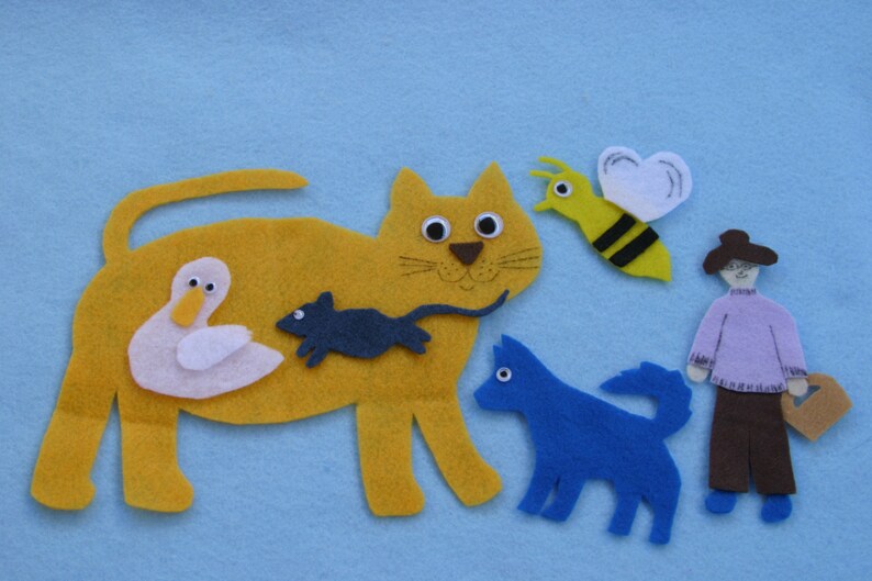 Drat That Fat  Cat  Children Story Flannel board  Felt set Etsy