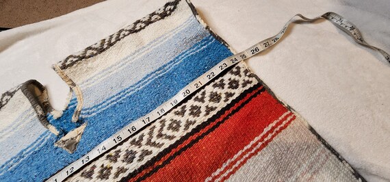 vintage  Mexican  poncho serape - image 5