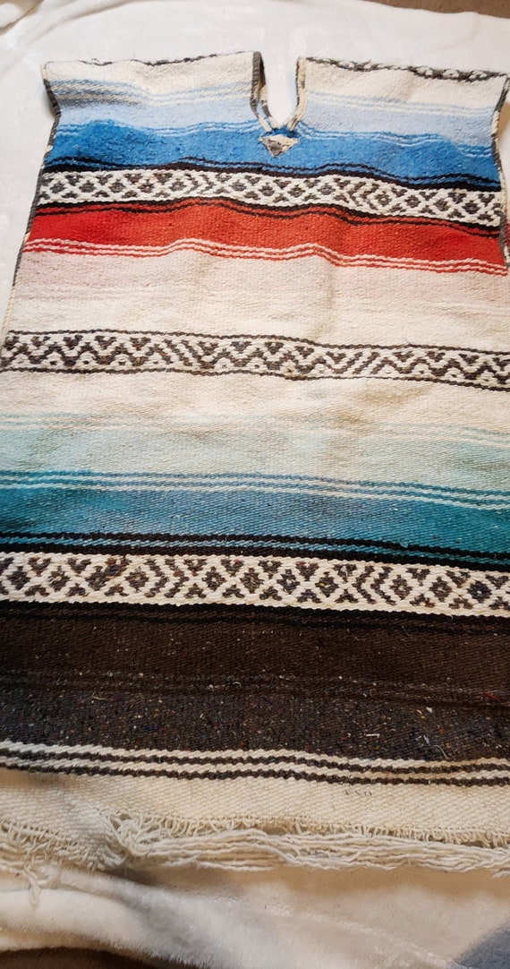 vintage  Mexican  poncho serape