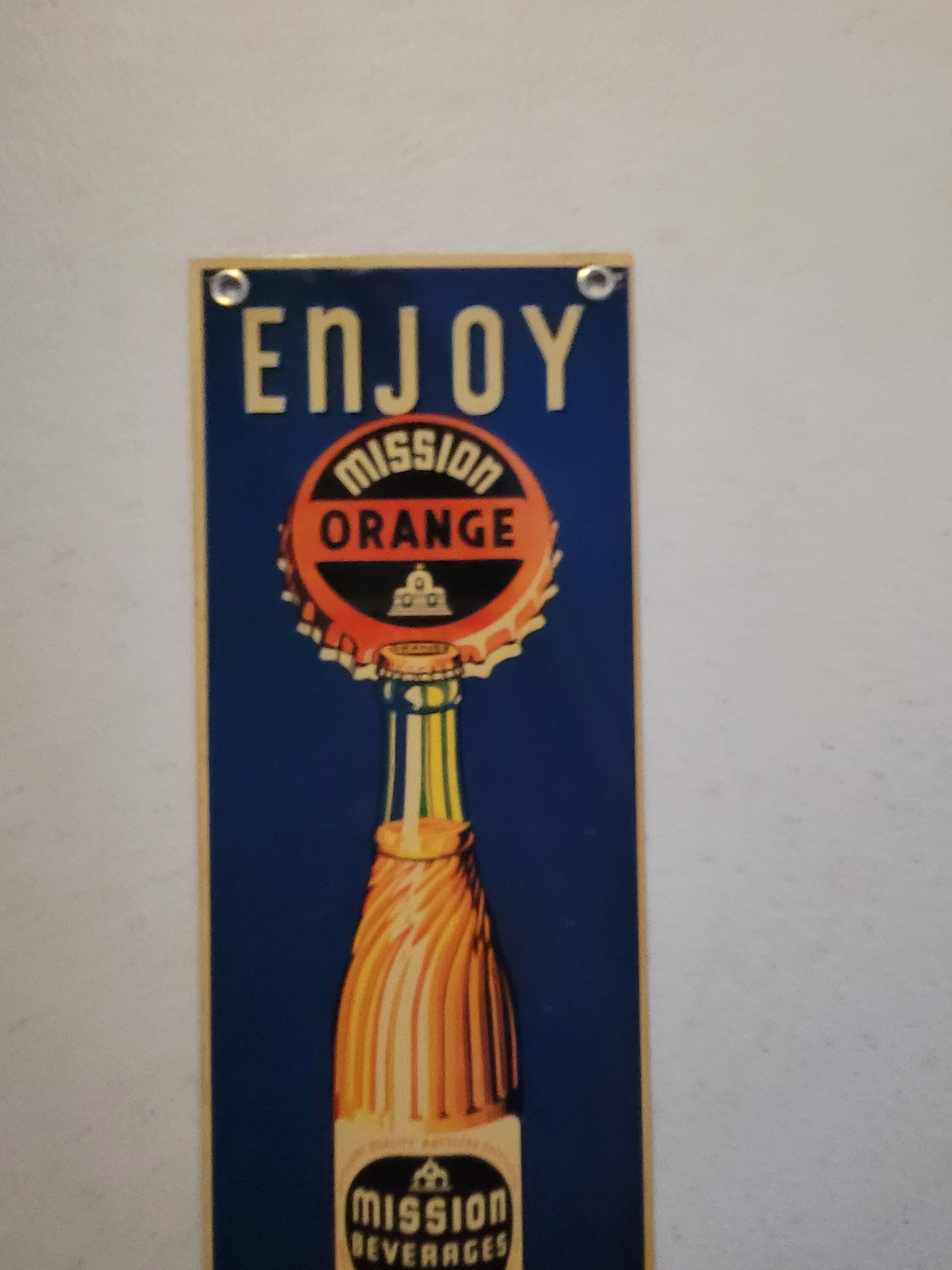 Vintage Mission Orange Soda Sign Advertising - Etsy