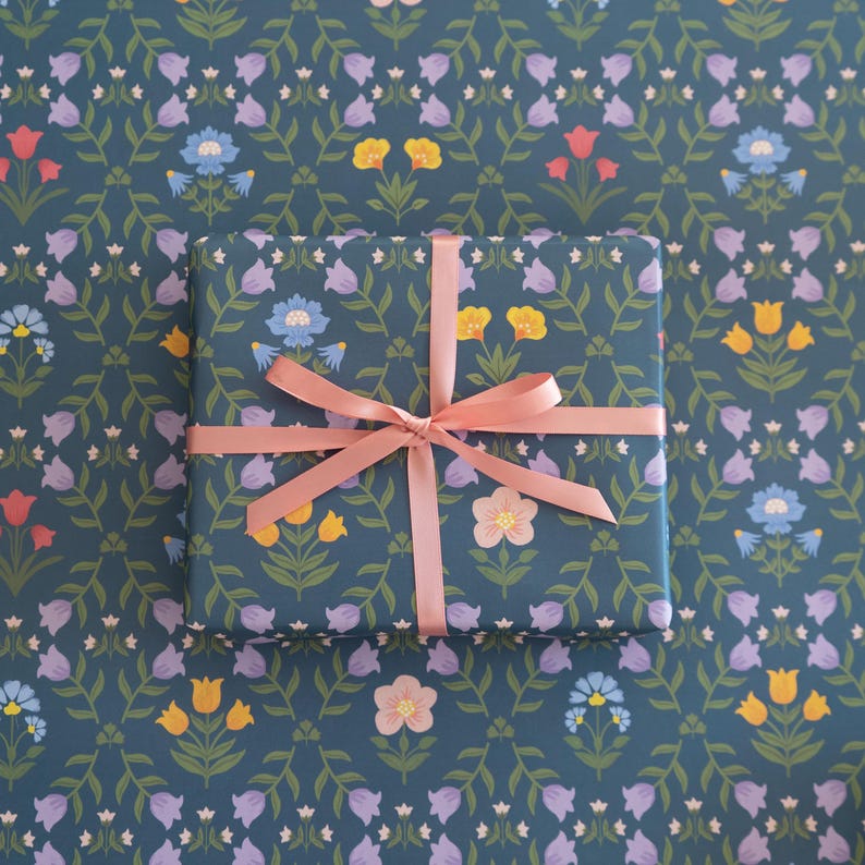 Carta da regalo floreale a doppia faccia – Carta da regalo botanica in stile cottagecore immagine 4