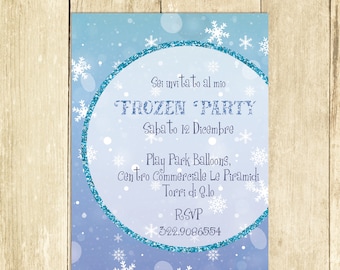 Invito Compleanno Frozen, Invito Festa Compleanno, Invito Compleanno Stampato Invito Compleanno Digitale Invito Compleanno Stampabile