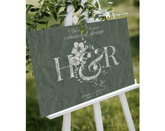 Greenery Rehearsal Dinner Welcome Sign, Outdoor Wedding Rehearsal Board, The Night Before Welcome Banner, Tomorrow We Say I Do Sign, Gifts