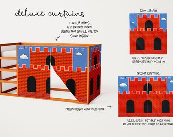 Playhouse For Ikea Kura Bed Pirates Playhouse Curtains Loft Etsy