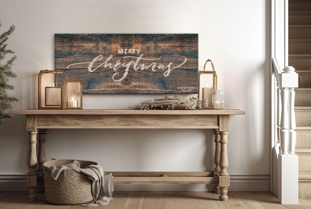 Farmhouse Christmas Wall Decor, Holiday Decor Christmas, Merry