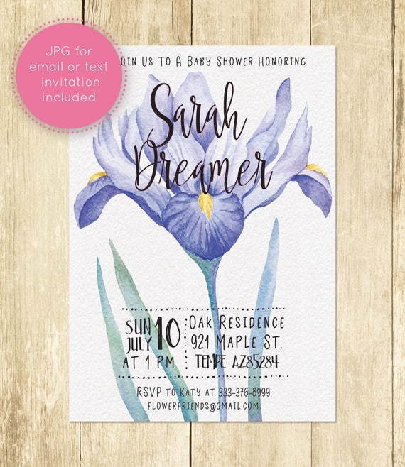 Floral Baby Shower Invitation Invites For Boy Girl Tropical Flower Floral Baby Shower Invitation Invites For Boy Girl Tropical Flower