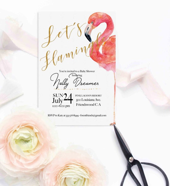 Flamingo Baby Shower Invitation Let S Flamingle Invites For Boy Girl Flamingo Baby Shower Invitation Let S Flamingle Invites For Boy Girl