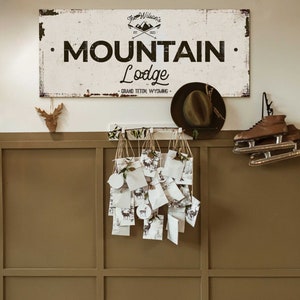 Mountain Lodge Sign, Custom Cabin Print, Camping Decor, Lake House Wall Art, Man Cave Sign, Hunters Lodge Print, Sign For Vacation House