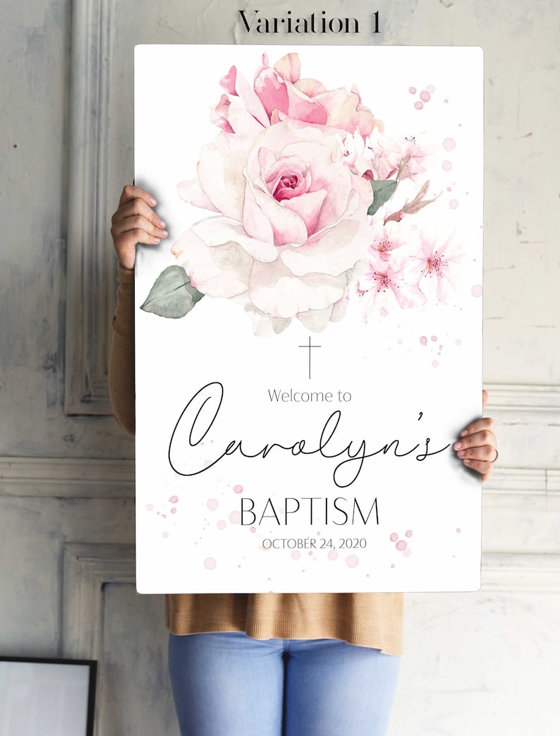 Baptism Sign Custom Baptism Sign Christening Etsy